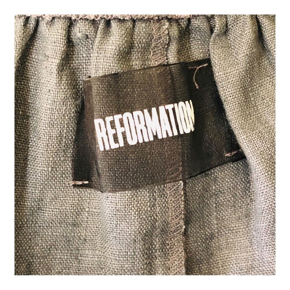 Reformation Linen Ruffle Mini Dress - Picture 10 of 11